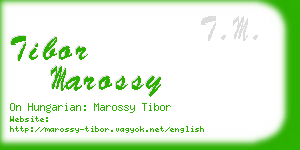 tibor marossy business card